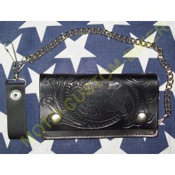 Portefeuille cuir eagle banner
