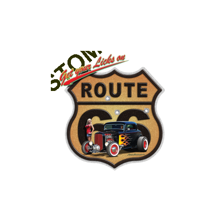 T shirt biker route 66 hot rod