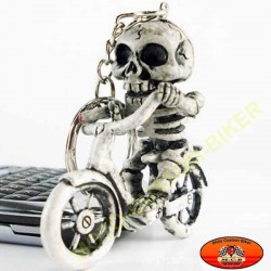 Porte cles smoking skull biker