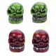 Bouchons de valves moto crazy skull vert