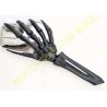 Rétriviseurs mains squelettes noir et chrome pour accessoires moto