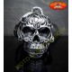Clochette moto flaming skull