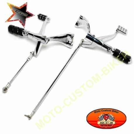 Kit complet commande avancé chrome pour harley sportster 1200-883