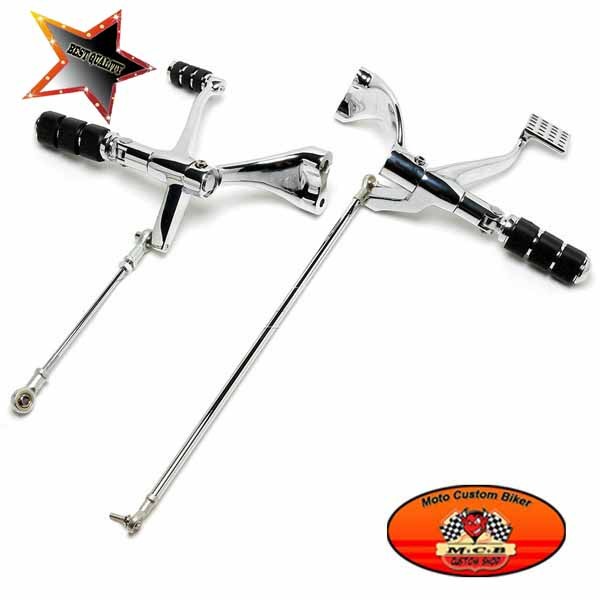 Repose-pieds Chromés Craftride Pour Harley Sportster 1200 / Custom / Nightster