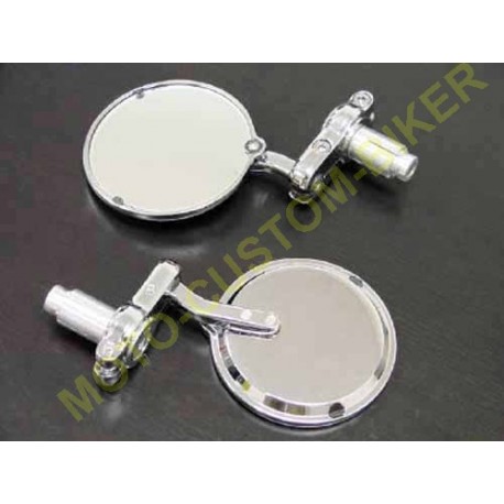 Rétroviseurs moto rond old skool pour harley et custiom