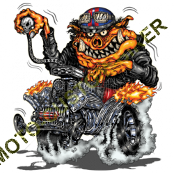 T shirt biker hot rod pig