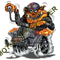 T shirt biker hot rod pig