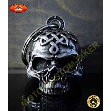 Clochette moto celtic skull