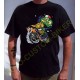 T shirt biker green monster cycle