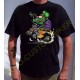 T shirt biker green monster yellow hot rod