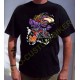 T shirt biker purple monster red hot rod