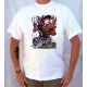 T shirt biker red monster purple hot rod