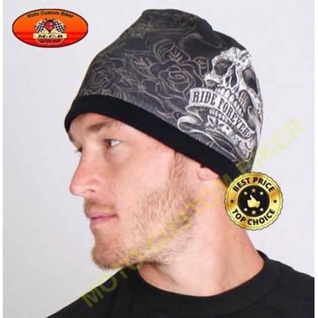 Bonnet biker sub banner skull