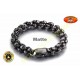 Bracelet biker totem skulls mat