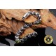 Bracelet biker totem skulls silver