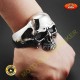 Bracelet en acier inoxydable 316L, grosse tete de mort