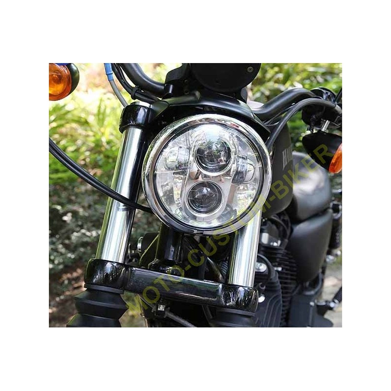 Abat-Jour Phare Viseur 5 3/4  Chrome, pour Harley-Davidson