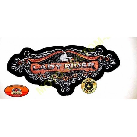 Patch, écusson lady rider eagle orange