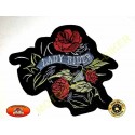 Patch, écusson lady rider trois roses