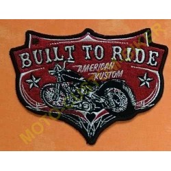 Patch, écusson built to ride. Grand format