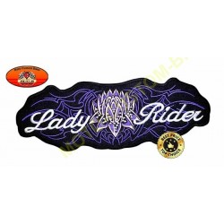 Patch, écusson lady rider violet petit model