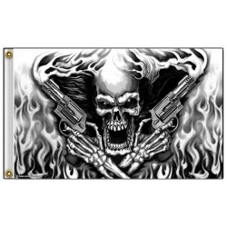 Drapeaux biker assasin skull