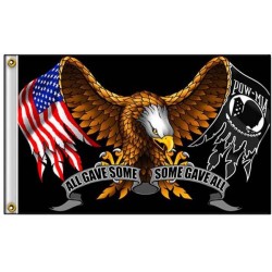 Drapeaux biker pow-mia