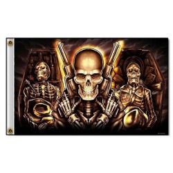 Drapeaux biker caskets