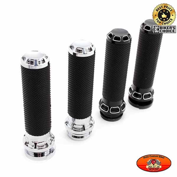 Poignées Moto MCS Custom – Revêtement Similicuir Pour Harley Davidson, Neuves