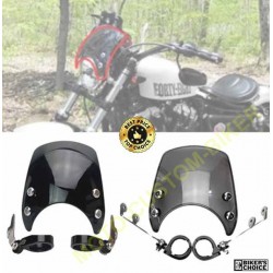 Pare brise, saut de vent fumé ou noir pour harley et custom